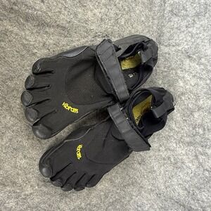 Vibram FiveFingers FLO toe shoes Black Yellow M148 Men's size 41 EU 8-8.5 US